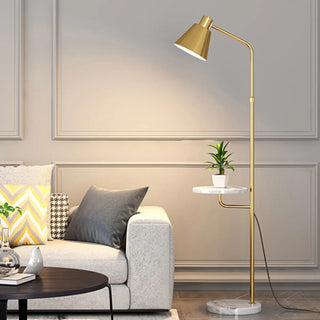 Adjustable Marble Side Table Modern Cone Floor Lamp Zawala Image - 11