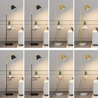 Adjustable Marble Side Table Modern Cone Floor Lamp Zawala Image - 16
