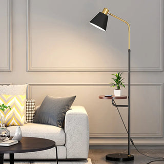 Adjustable Marble Side Table Modern Cone Floor Lamp Zawala Image - 4