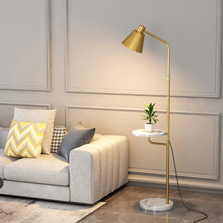 Adjustable Marble Side Table Modern Cone Floor Lamp Zawala Image - 7