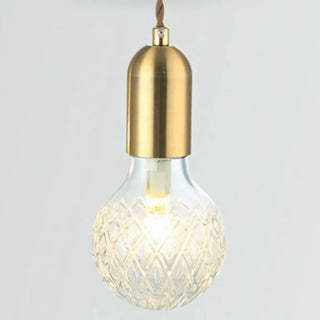 ZOWALA - Modern Dining Room Clear Glass Ball Pendant Light Image - 11