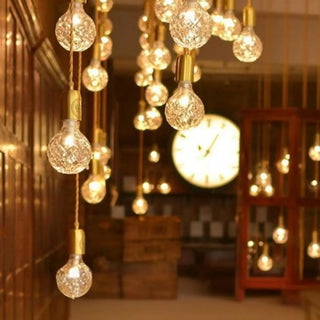 ZOWALA - Modern Dining Room Clear Glass Ball Pendant Light Image - 12