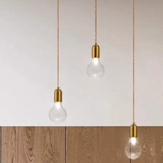 ZOWALA - Modern Dining Room Clear Glass Ball Pendant Light Image - 13