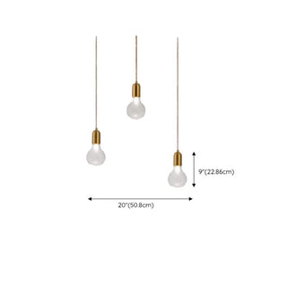 ZOWALA - Modern Dining Room Clear Glass Ball Pendant Light Image - 16