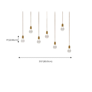 ZOWALA - Modern Dining Room Clear Glass Ball Pendant Light Image - 20