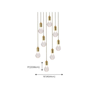 ZOWALA - Modern Dining Room Clear Glass Ball Pendant Light Image - 21