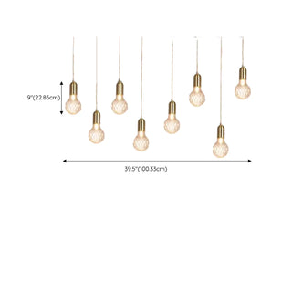 ZOWALA - Modern Dining Room Clear Glass Ball Pendant Light Image - 22
