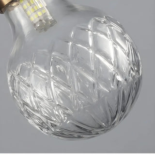 ZOWALA - Modern Dining Room Clear Glass Ball Pendant Light Image - 10