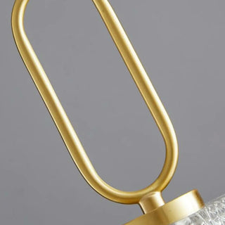 ZOWALA - Modern Bedroom Gold Geometric Glass Pendant Light Image - 9