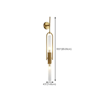 ZOWALA - Contemporary Gold Vertical Tube LED Wall Sconce Image - 13