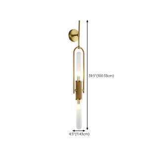 ZOWALA - Contemporary Gold Vertical Tube LED Wall Sconce Image - 14