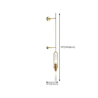 ZOWALA - Contemporary Gold Vertical Tube LED Wall Sconce Image - 15
