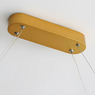 ZOWALA - Gold Wave Rectangular Acrylic LED Island Chandelier Image - 14