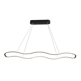 ZOWALA - Gold Wave Rectangular Acrylic LED Island Chandelier Image - 8