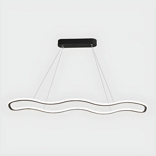 ZOWALA - Gold Wave Rectangular Acrylic LED Island Chandelier Image - 9