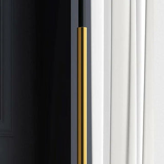 Modern Gold and White Finish Barrel Metal Floor Lamp Zawala Image - 12