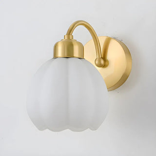 Exquisite Floral Glass Wall Light with Pull Chain Zawala Image - 13
