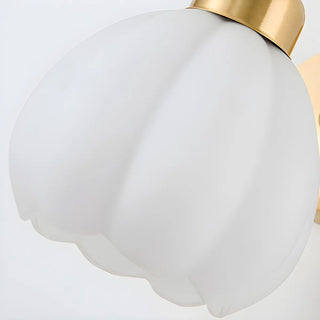 Exquisite Floral Glass Wall Light with Pull Chain Zawala Image - 14