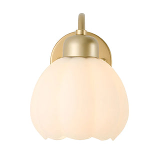 Exquisite Floral Glass Wall Light with Pull Chain Zawala Image - 9