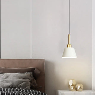 ZOWALA - Modern Angular Black and White Cone Pendant Light Image - 1