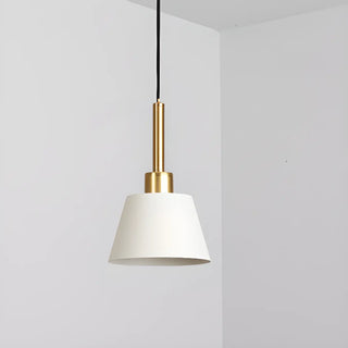 ZOWALA - Modern Angular Black and White Cone Pendant Light Image - 10