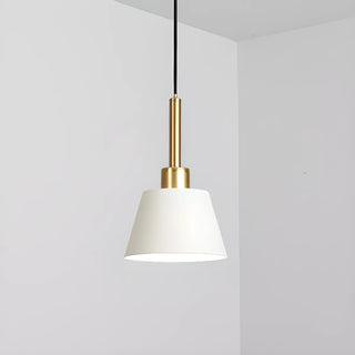 ZOWALA - Modern Angular Black and White Cone Pendant Light Image - 11