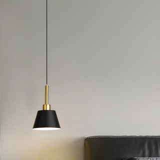 ZOWALA - Modern Angular Black and White Cone Pendant Light Image - 14