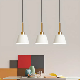 ZOWALA - Modern Angular Black and White Cone Pendant Light Image - 3