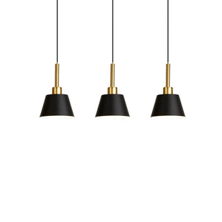 ZOWALA - Modern Angular Black and White Cone Pendant Light Image - 5