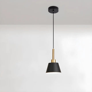 ZOWALA - Modern Angular Black and White Cone Pendant Light Image - 6