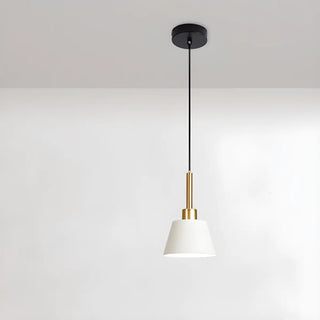 ZOWALA - Modern Angular Black and White Cone Pendant Light Image - 7