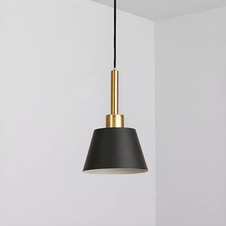 ZOWALA - Modern Angular Black and White Cone Pendant Light Image - 8
