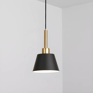 ZOWALA - Modern Angular Black and White Cone Pendant Light Image - 9
