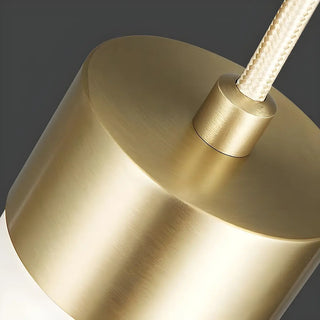 ZOWALA - Modern Bedroom Marble Stone Cylinder Pendant Light Image - 12