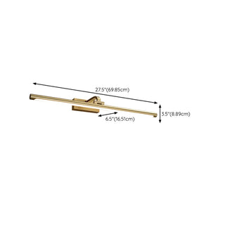 Adjustable Golden Linear Bathroom Vanity Mirror Light Zawala Image - 13