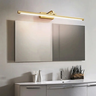 Adjustable Golden Linear Bathroom Vanity Mirror Light Zawala Image - 2
