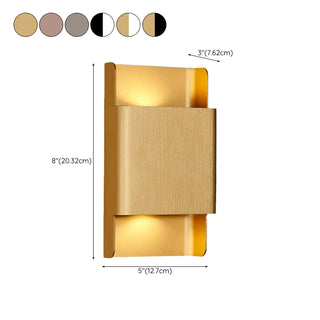Modern Metal Rectangular Up Down Wall Sconce #size