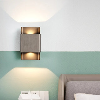 Modern Metal Rectangular Up Down Wall Sconce Image - 4
