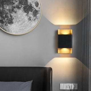 Modern Metal Rectangular Up Down Wall Sconce Image - 8