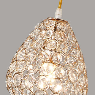 ZOWALA - 3-Light Modern Crystal Cone Adjustable Island Light Image - 8