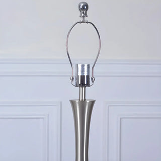 Modern Drum Fabric Shade Metal Vase Base Table Lamp Zawala Image - 6