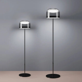 ZOWALA - Modern Chrome Clear Glass Dome LED Bulb Floor Lamp Image - 1