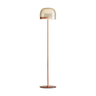 ZOWALA - Modern Chrome Clear Glass Dome LED Bulb Floor Lamp Image - 4