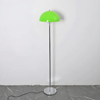 ZOWALA - Modern Green Acrylic Dome Chrome Floor Lamp Image - 15