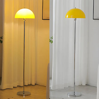 ZOWALA - Modern Green Acrylic Dome Chrome Floor Lamp Image - 19