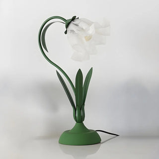 Bedroom Elegant Green Tulip Flower Glass Table Lamp Zawala Image - 10