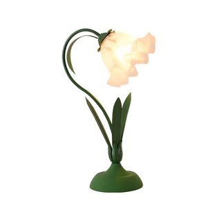 Bedroom Elegant Green Tulip Flower Glass Table Lamp Zawala Image - 17