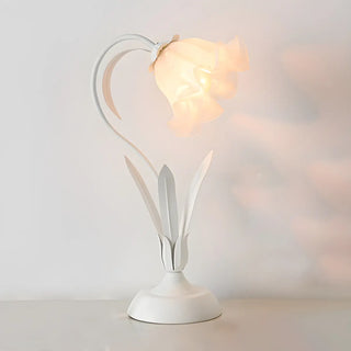Bedroom Elegant Green Tulip Flower Glass Table Lamp Zawala Image - 7