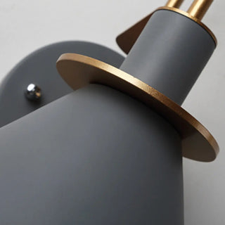 Industrial Black Cone Bedside Metal Wall Sconce Zawala Image - 17