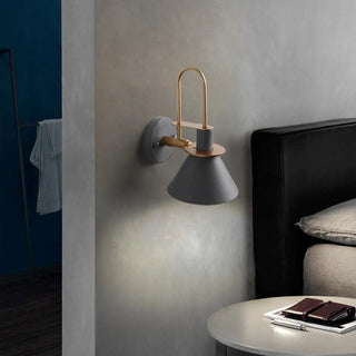Industrial Black Cone Bedside Metal Wall Sconce Zawala Image - 3